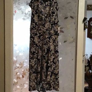 Perceptions- Navy & Taupe Dress